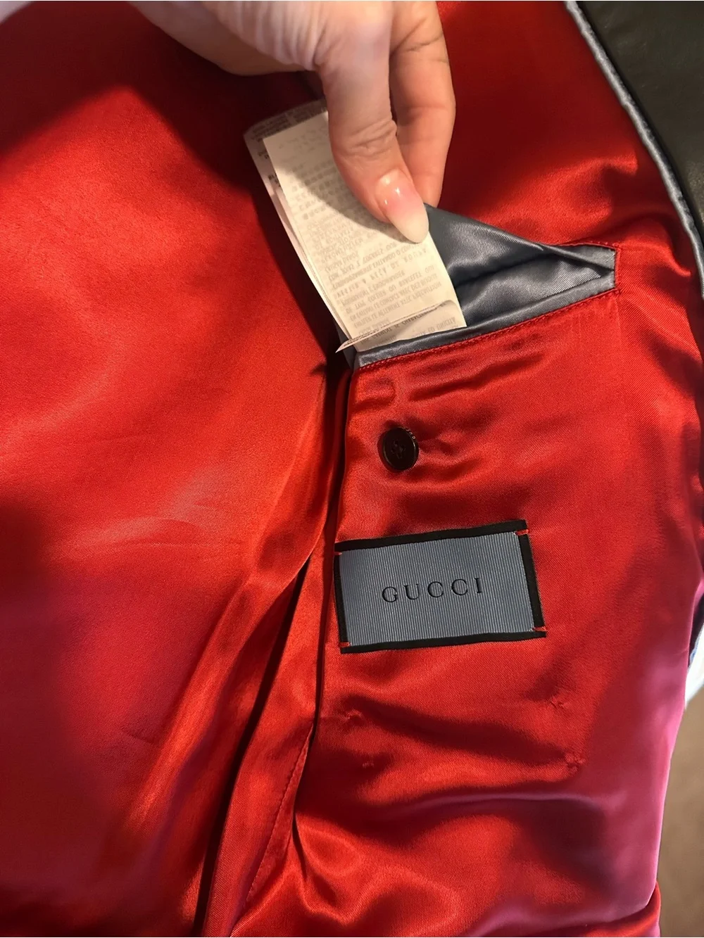 GUCCI black leather motorcycle jacket, rare and beautiful! Tiger and roses